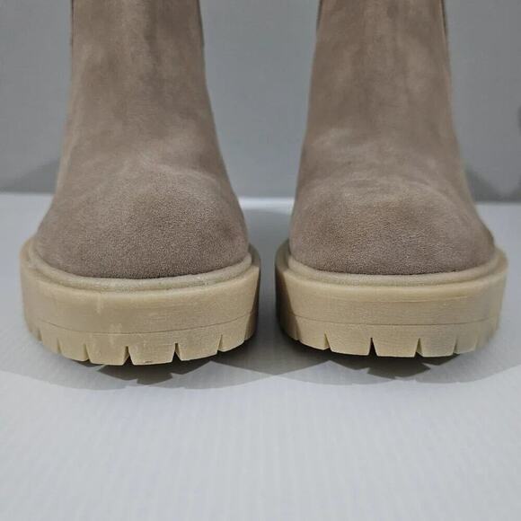 Dolce Vita Caster H20 Ankle Bootie Womens 10 Tan Suede Waterproof Platform Fall - Picture 6 of 16